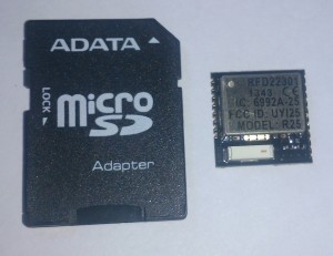 rfduino pictured next to an SD card for scale.