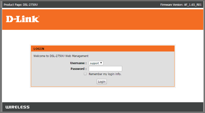 D-Link Remote Support Login